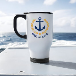 Taza De Viaje Nombre del barco Anchor Náutico Estrella del Laure