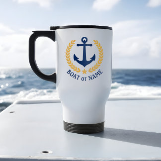 Taza De Viaje Nombre del barco Anchor Náutico Estrella del Laure