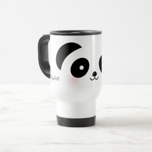 Taza De Viaje Nombre lindo del personalizado del oso de panda