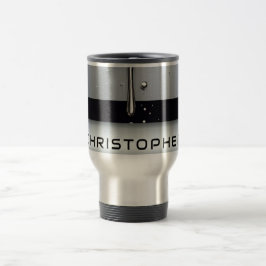Taza De Viaje Nombre personalizado con metal líquido que gotea