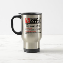 Taza De Viaje Nombre personalizado de la receta para café divert
