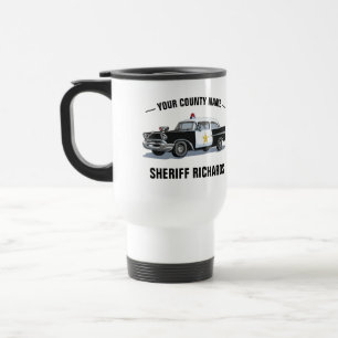 Taza De Viaje Nombre personalizado del coche de la policía de ép