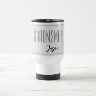 Taza De Viaje Nombre personalizado Groomsman Travel Mug