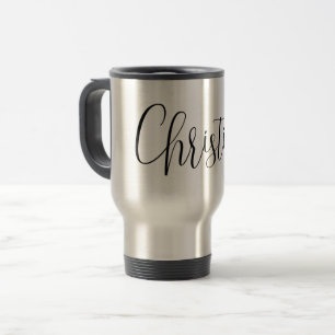 Taza De Viaje NOMBRE PERSONALIZADO - Guión de moda personalizado