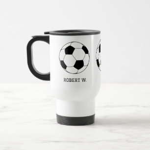 Taza De Viaje Nombre personalizado Monograma Fútbol