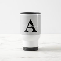 Nombre personalizado Monograma Plata fondo