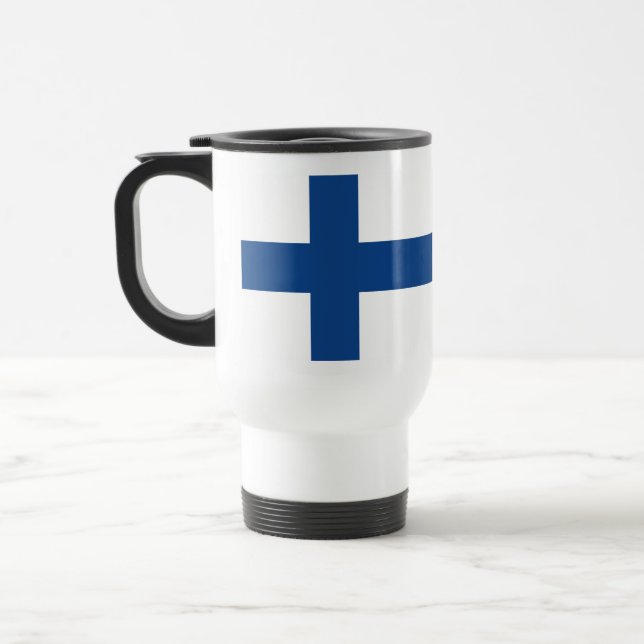 Taza De Viaje Nombre personalizado Muertes de la bandera finland (Izquierda)