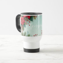 Nombre personalizado Navidades acuarela floral Poi