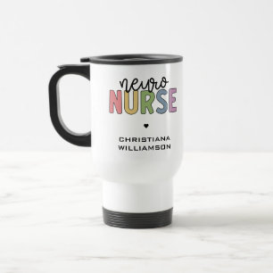Taza De Viaje Nombre personalizado Neuro Enfermero Neurociencia