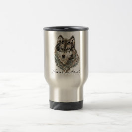 Taza De Viaje Nombre personalizado o acuarela de texto Animal