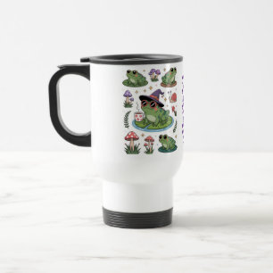 Taza De Viaje Nombre personalizado Ranas ambiente de hongos