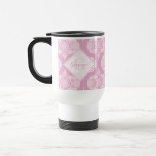 Taza De Viaje Nombre personalizado retro 1970 Preppy en Mandala