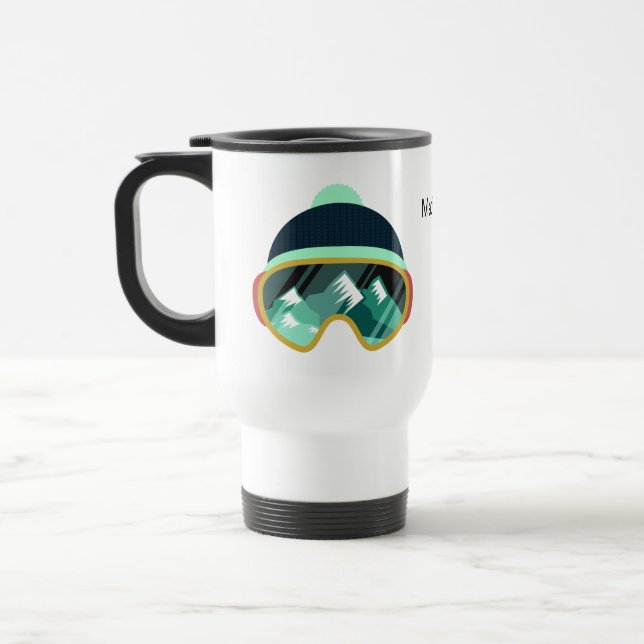 Taza De Viaje Nombre personalizado Ski Mask mugs (Izquierda)