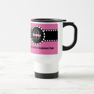 Taza De Viaje Nombre personalizado V4 del mejor asistente admini
