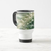 Nombre personalizado Vintage Watercolor Floral Sno