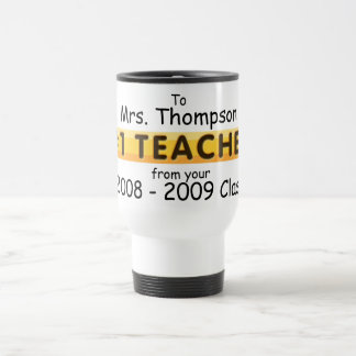 Taza De Viaje Nombre y fecha de encargo del profesor del KRW #1