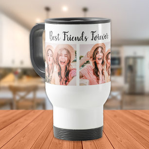 Taza De Viaje Nombres de Fotos de Amigas para Siempre 3