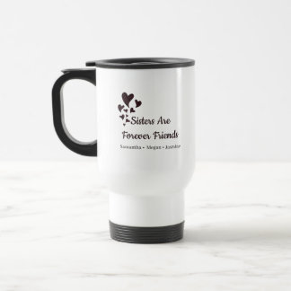 Taza De Viaje Nombres de hermanos y corazones Las hermanas son a