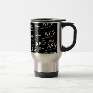 Taza De Viaje nombres y iniciales repetidos personalizados