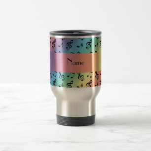 Taza De Viaje Notas conocidas personalizadas de la música del