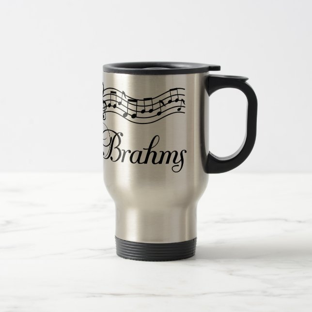 Taza De Viaje Notas de la música de Brahms de la música clásica (Derecha)