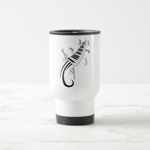 Taza De Viaje Notas del piano y de la música