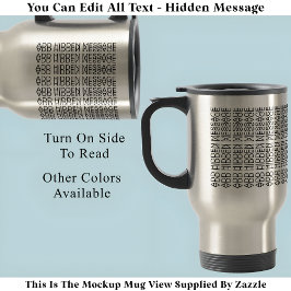 Taza De Viaje Novedad del mensaje oculto 149BS de su Personaliza
