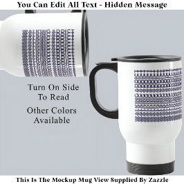 Taza De Viaje Novedad divertida 111B del mensaje oculto de Addic
