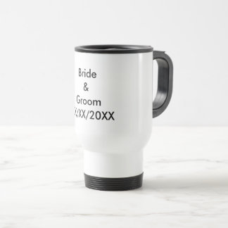 Taza De Viaje Novia y novio personalizado con fecha