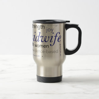 Taza De Viaje nube de la palabra de la partera