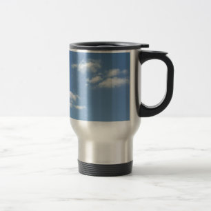 Taza De Viaje Nubes Wispy Polvo Cielo Azul
