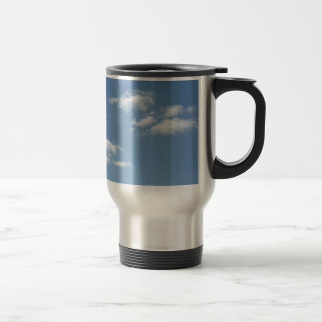 Taza De Viaje Nubes Wispy Polvo Cielo Azul (Derecha)