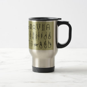 Taza De Viaje Nudos, enganchando, lazos, taza del viaje del