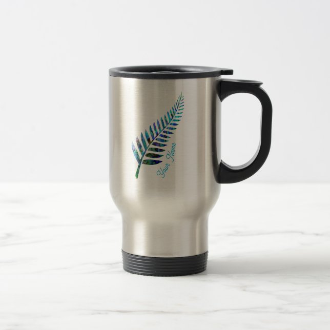 TAZA DE VIAJE NUEVA ZELANDIA FERN PAUA PERSONALIZADA (Derecha)