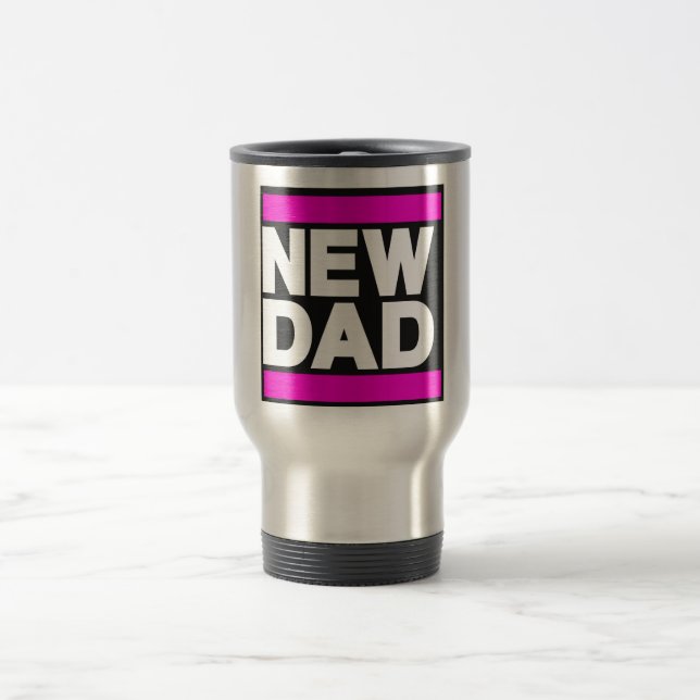 Taza De Viaje Nuevo rosa del papá (Centro)