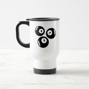 Taza De Viaje Número de la suerte 111 Bolas Negras