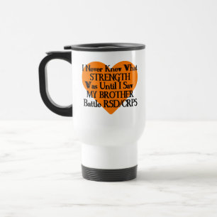 Taza De Viaje Nunca se conocía fuerza/corazón/hermano...RSD/CRPS