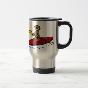 Taza De Viaje Nutria divertida Kayaking