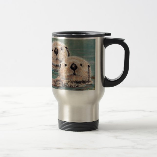 Taza De Viaje Nutrias de mar (Derecha)