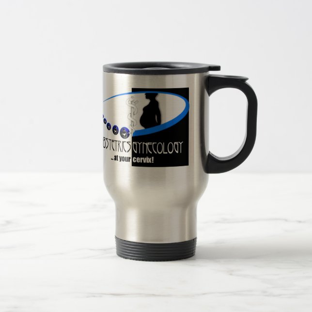 TAZA DE VIAJE OB/GYN EN SU CERVIZ - MÉDICO DIVERTIDO (Derecha)