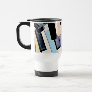 Taza De Viaje Obra de arte de teclas de piano abstractas