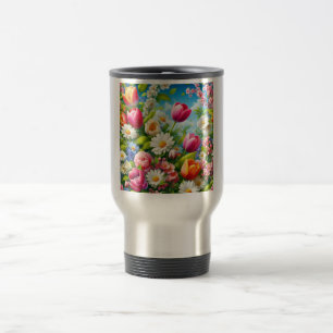 Taza De Viaje Obra de arte floral/primavera