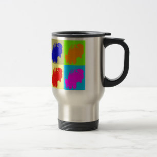 Taza De Viaje Obra de arte retro pop Bison Buffalo