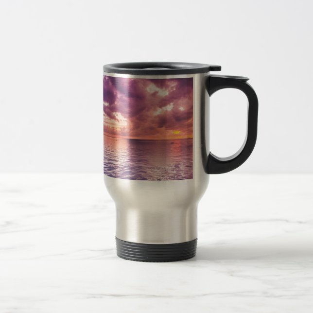 Taza De Viaje Ocean Sunset Inspirador (Derecha)