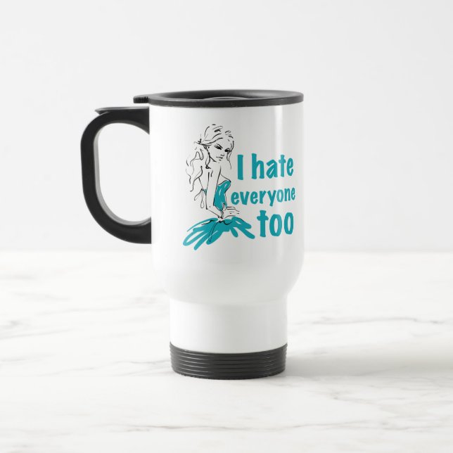 Taza De Viaje Odio a todos también (Izquierda)