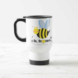 Taza De Viaje Oh Honey Valentines reina Bee personaje con tiara