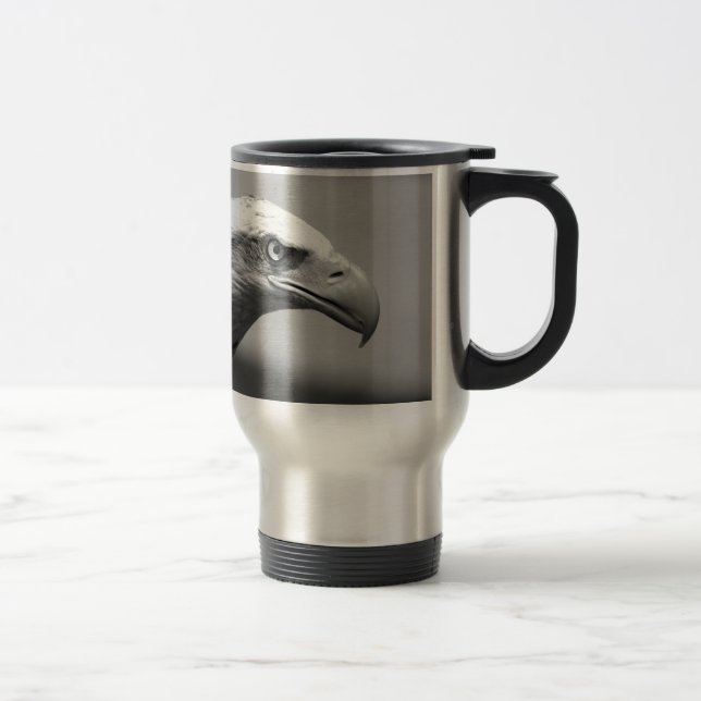 Taza De Viaje Ojo de águila blanca y negra (Derecha)