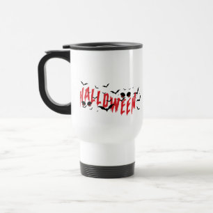 Taza De Viaje Ojos asustados, ánimo de Halloween