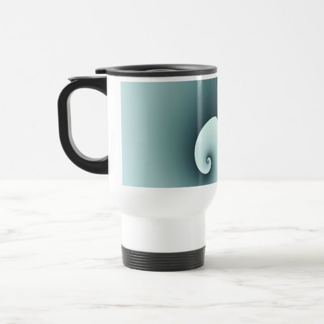 Taza De Viaje Olas Turquesas (Izquierda)