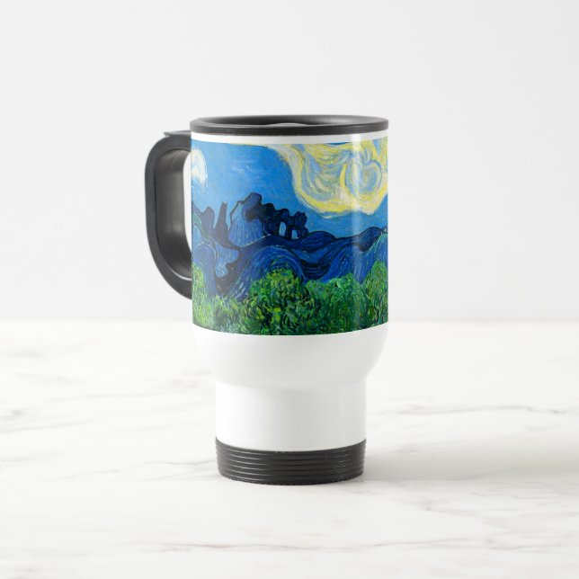 Taza De Viaje Olivos Van Gogh en un paisaje montañoso (Anverso izquierdo)
